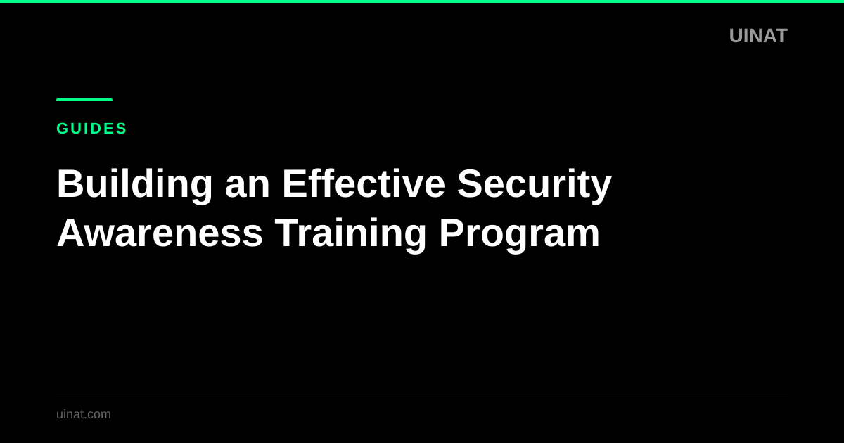 Building an Effective Security Awareness Training Program