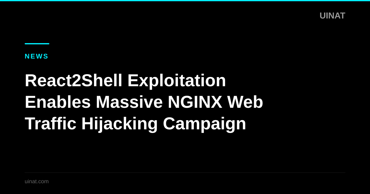 React2Shell Exploitation Enables Massive NGINX Web Traffic Hijacking Campaign