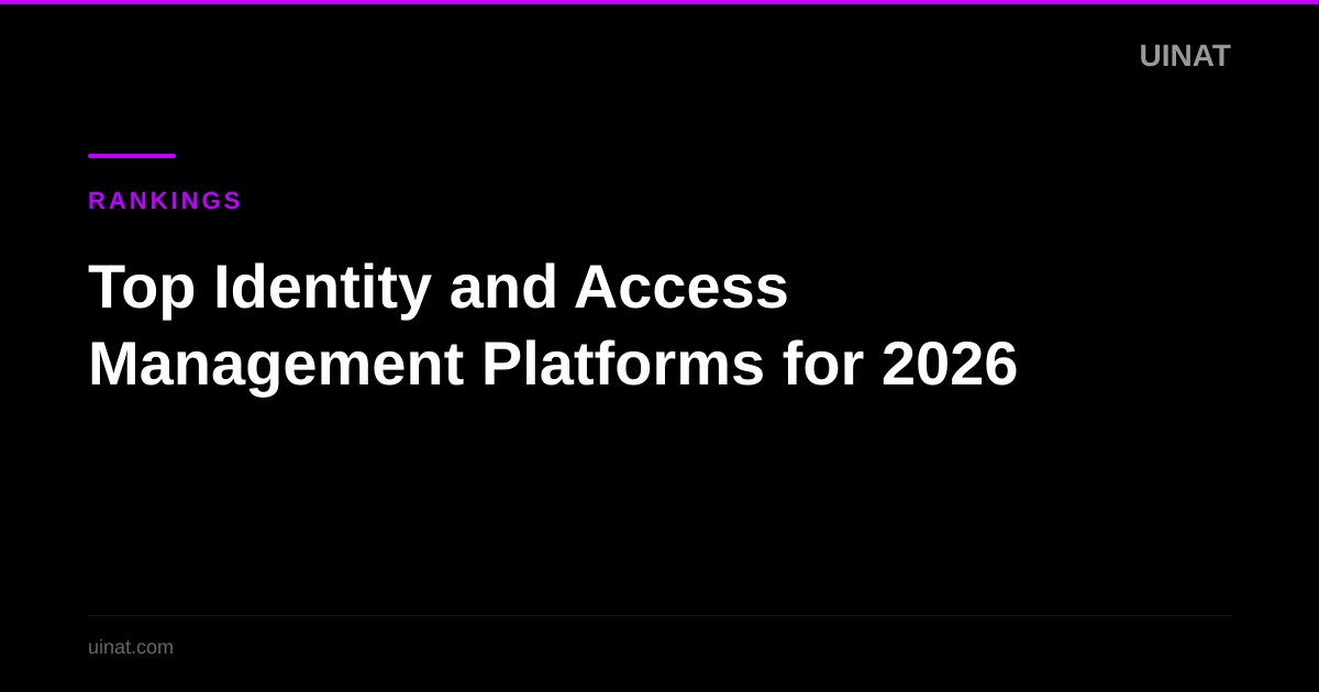 Top Identity and Access Management Platforms for 2026