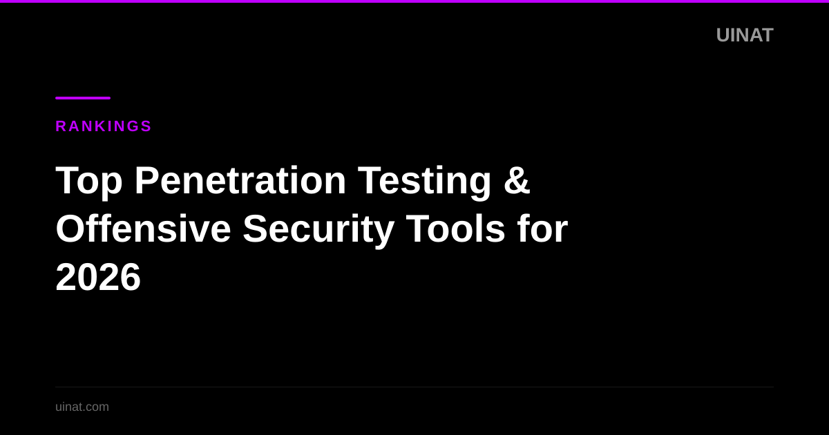 Top Penetration Testing & Offensive Security Tools for 2026