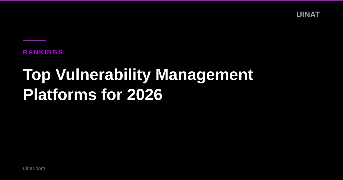 Top Vulnerability Management Platforms for 2026